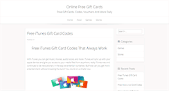 Desktop Screenshot of onlinefreegiftcards.com